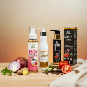 Hair & Skin Care Combo - Onion Ginger Hair Oil + Coffee Tomato Facewash