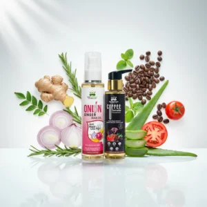 Hair & Skin Care Combo - Onion Ginger Hair Oil + Coffee Tomato Facewash